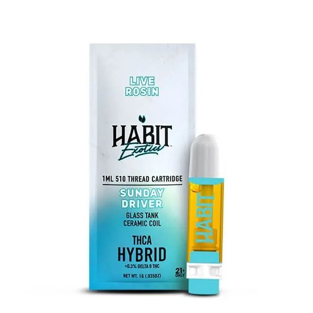 Habit Exotics Sunday Driver Hybrid 1G THCA Cart