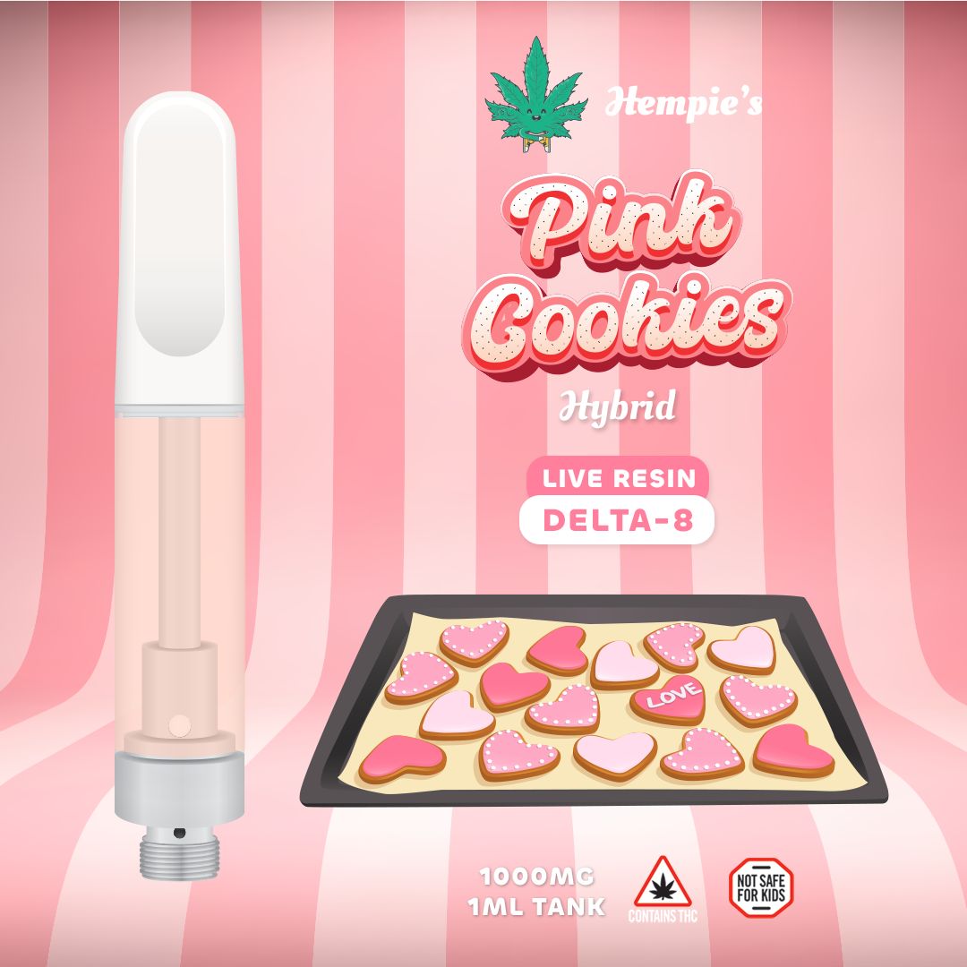 Hempie's Pink Cookies Delta-8 1000mg Vape Cart