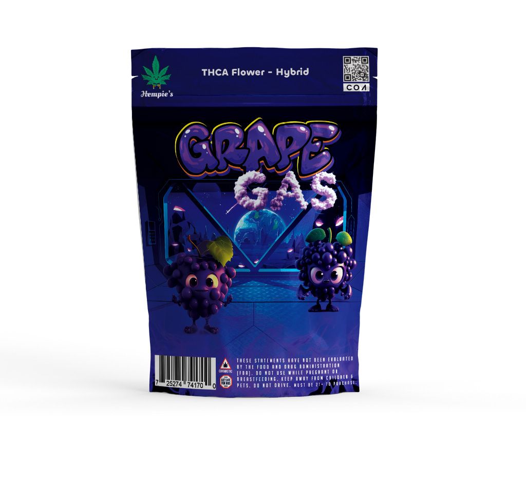 THCA Flower - AAA Grape Gas - Indica Dominant Hybrid
