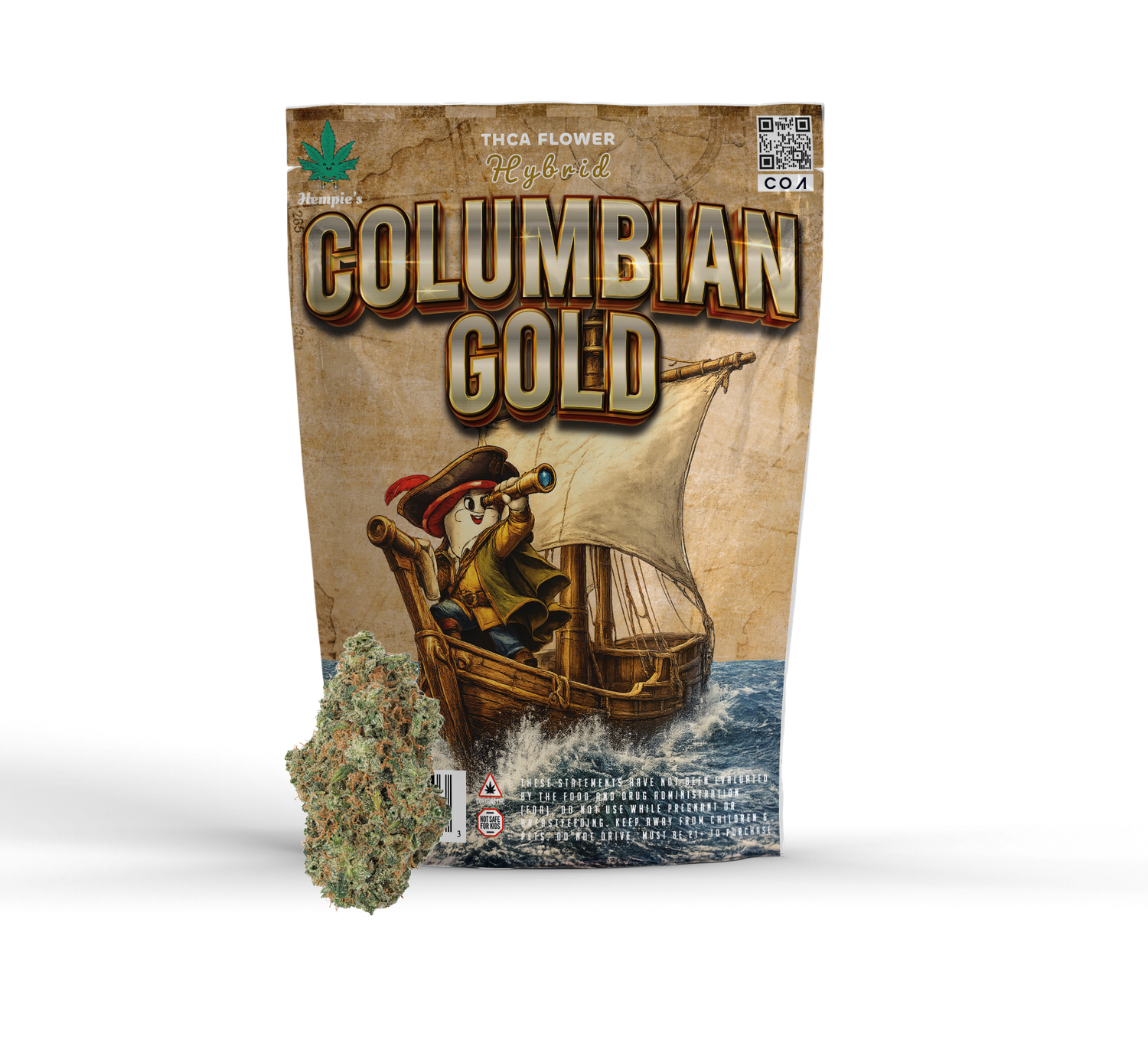 THCA Flower - AAA Columbian Gold - Hybrid