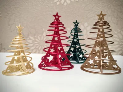 Albero di Natale Spirale con Stelle
