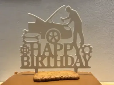 Topper Buon Compleanno Meccanico Topper Buon Compleanno Meccanico