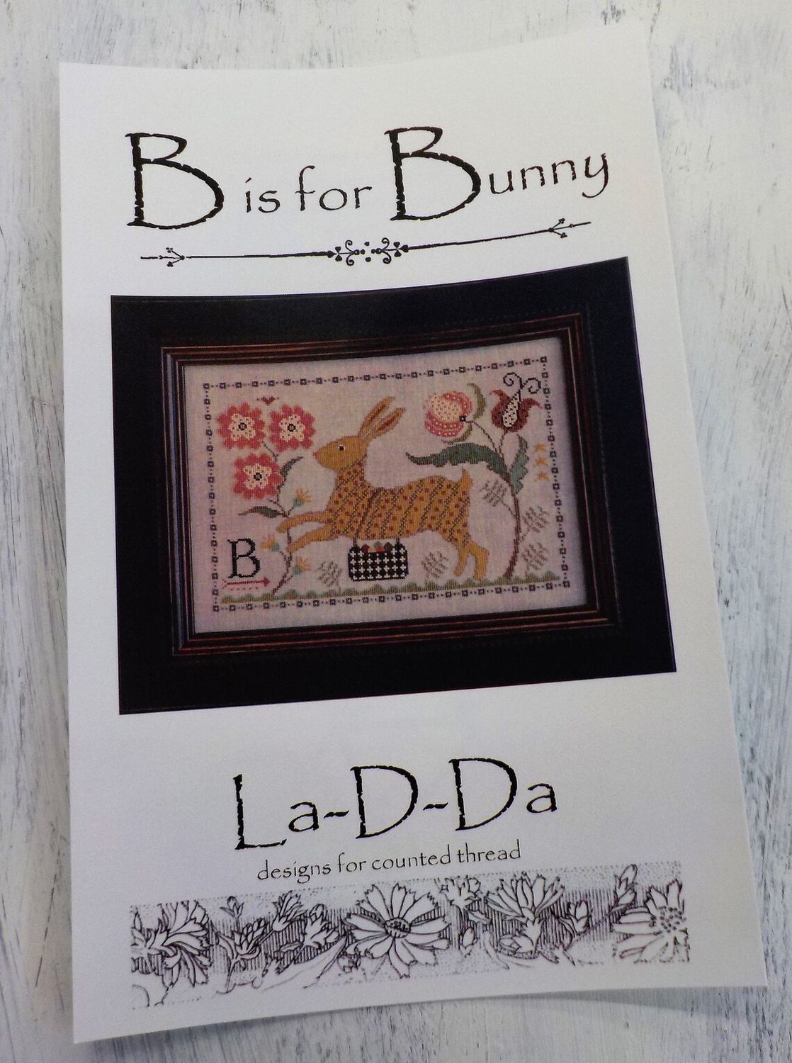 B is for Bunny Cross Stitch Pattern