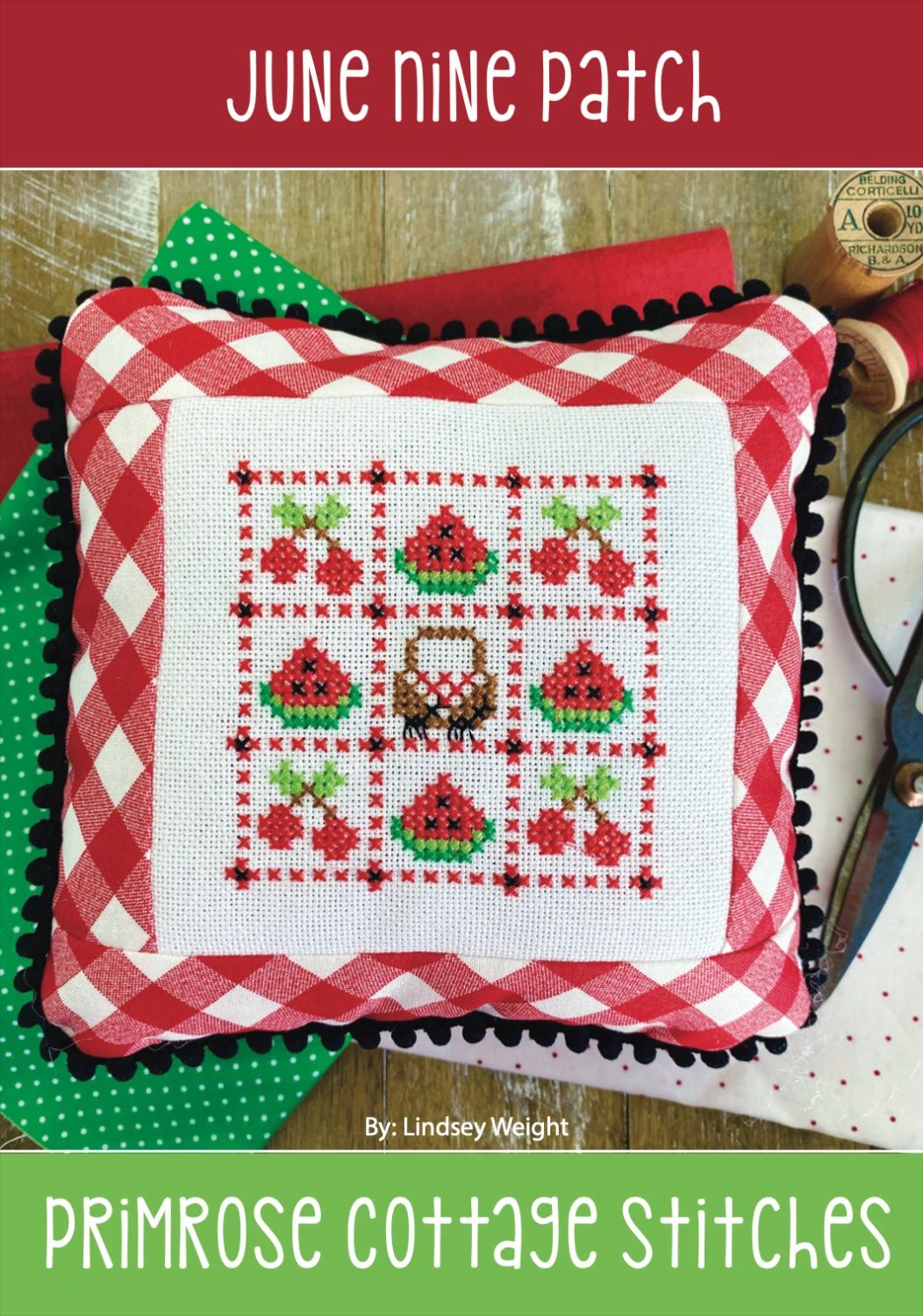June Nine Patch Cross Stitch Pattern