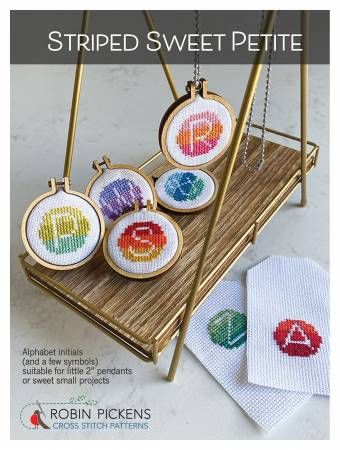 Striped Sweet Petite Initial XS Pattern