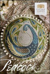 Peacock Pin Cushion X-stitch pattern