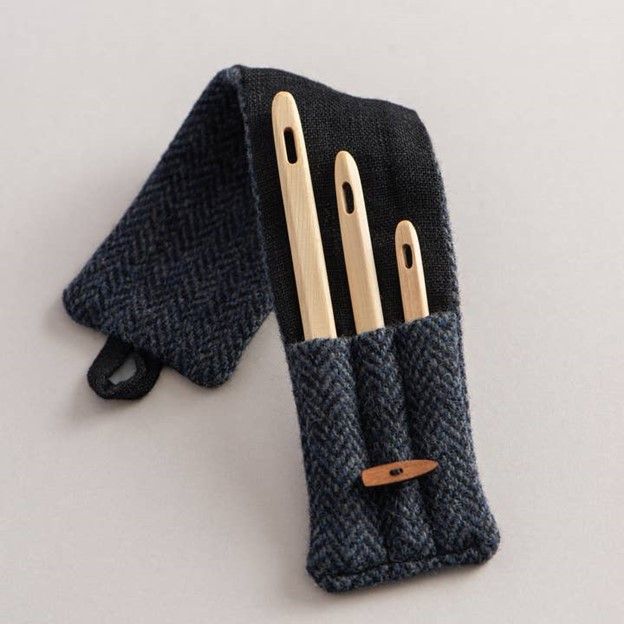 Wooden Nalbinding Needles and Case