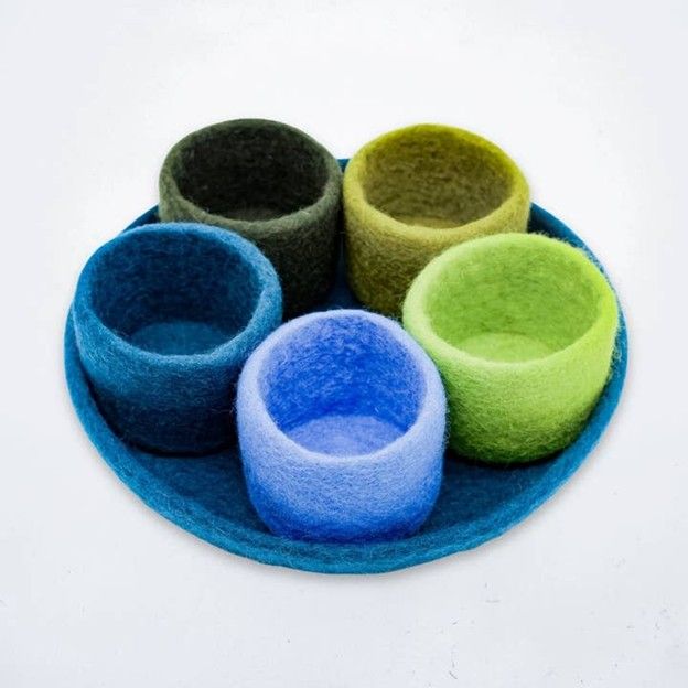 Felt Tidy Pod Tray, Color: Aqua