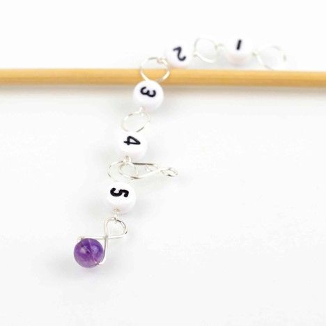 Shortie Row Counter - Amethyst