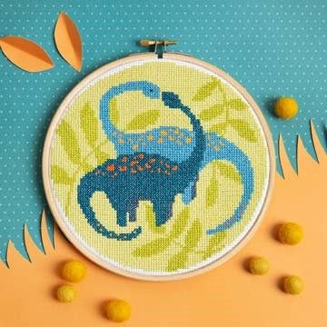 Cross Stitch Kit by HH, Title: Diplodocus