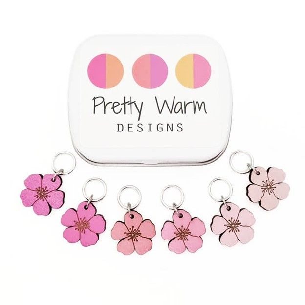 Pretty Warm Stitch Markers, Color: Cherry Blossom