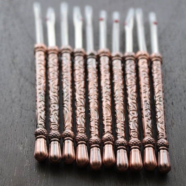 Metal Engraved Seam Ripper, Color: Antique Copper