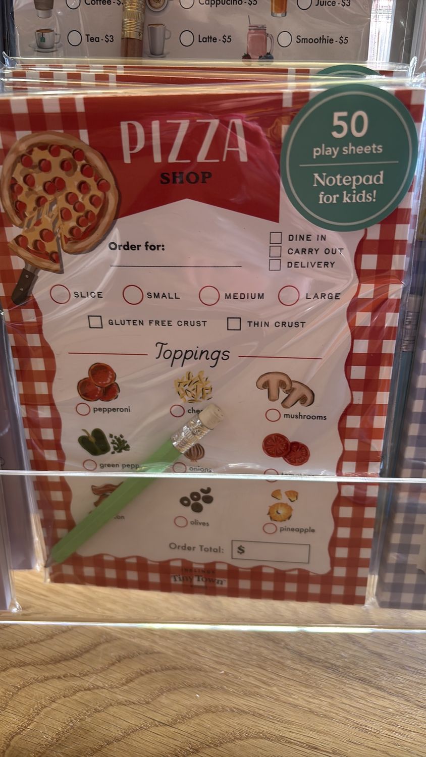 Inklings pizza shop pad