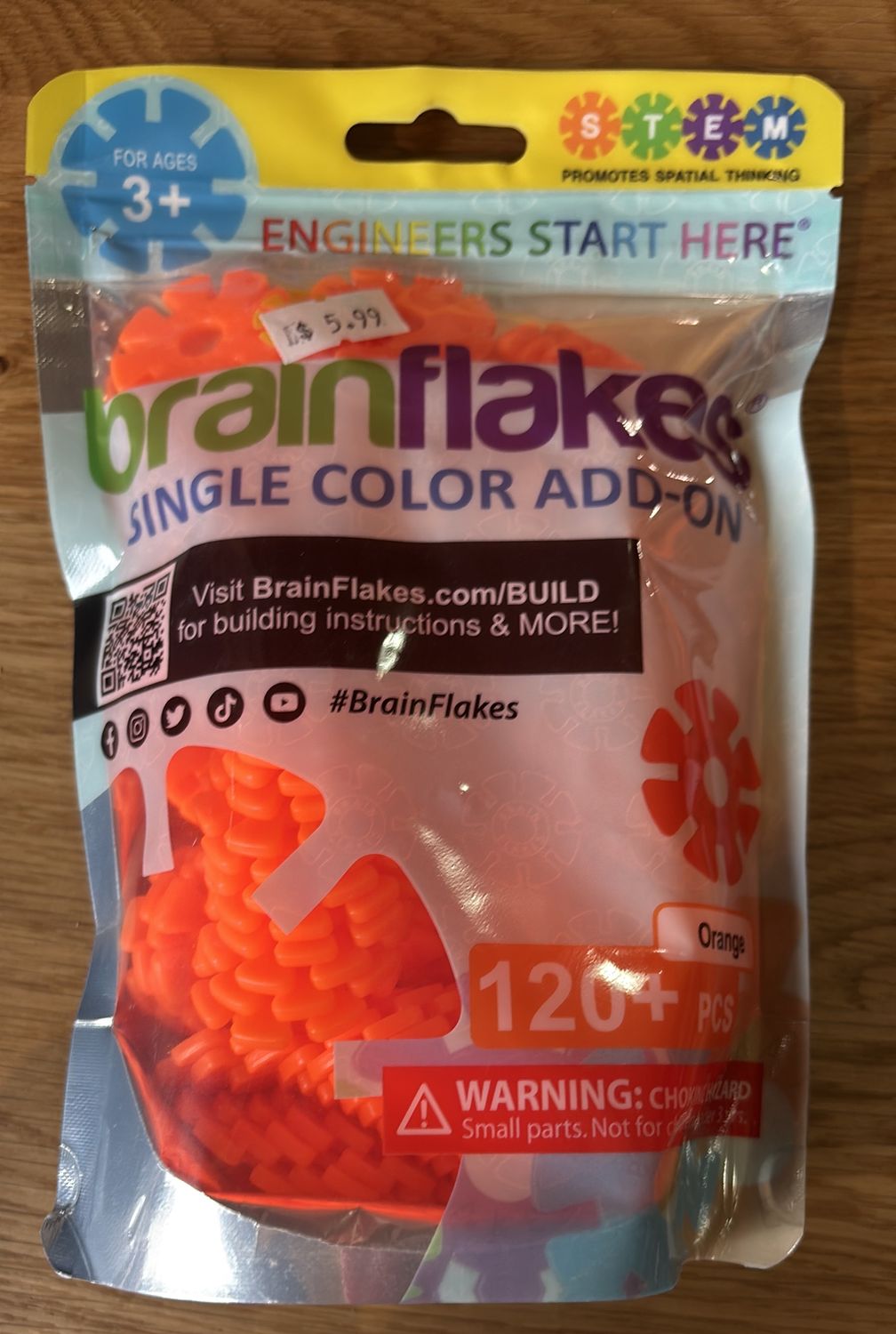 Brain flakes orange 120 piece 