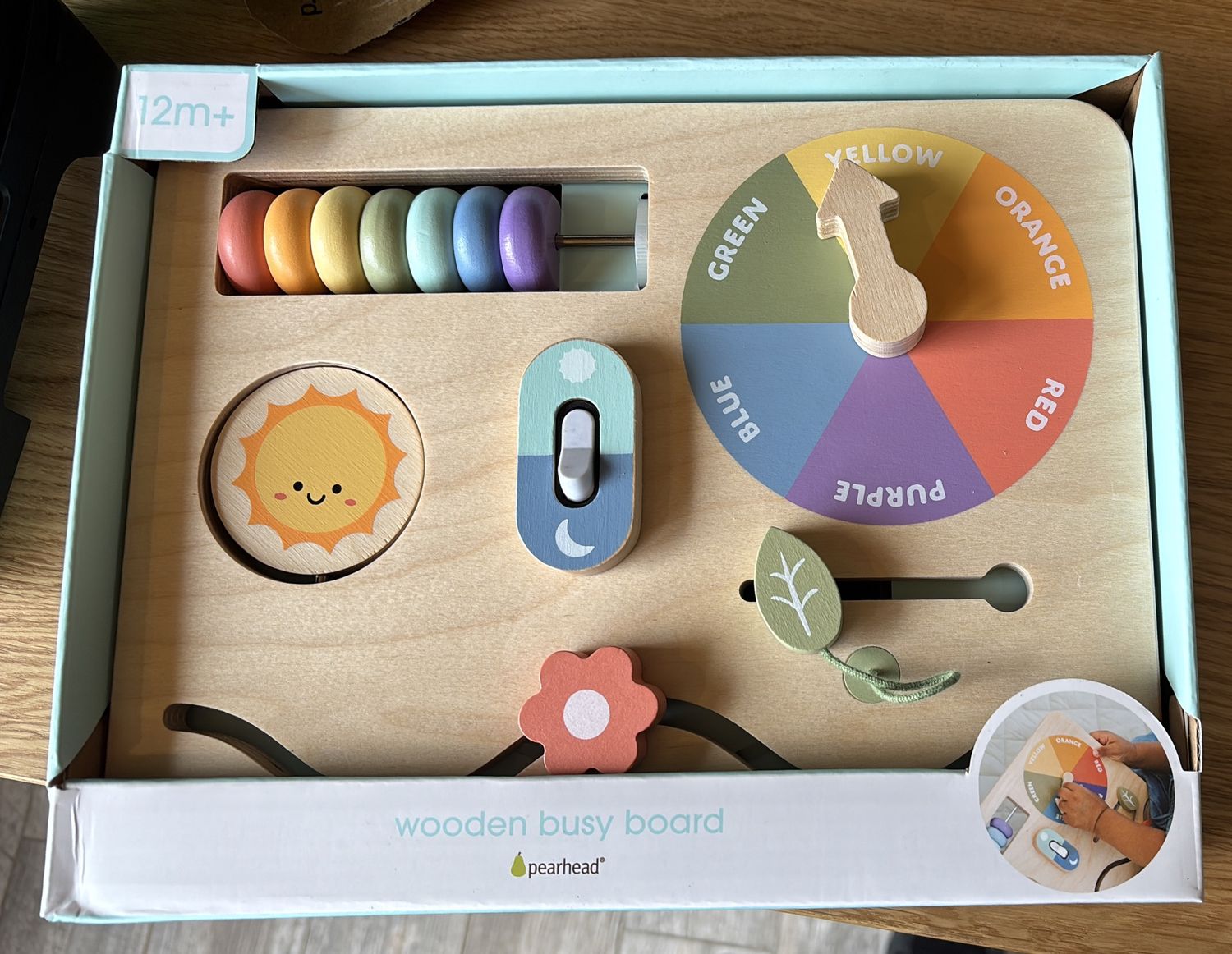 Pearhead wooden busy board