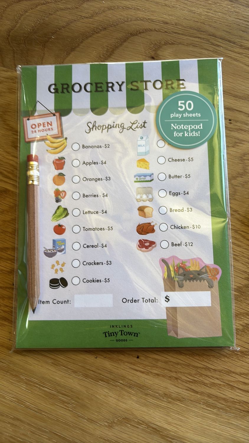 Inklings grocery store pad 