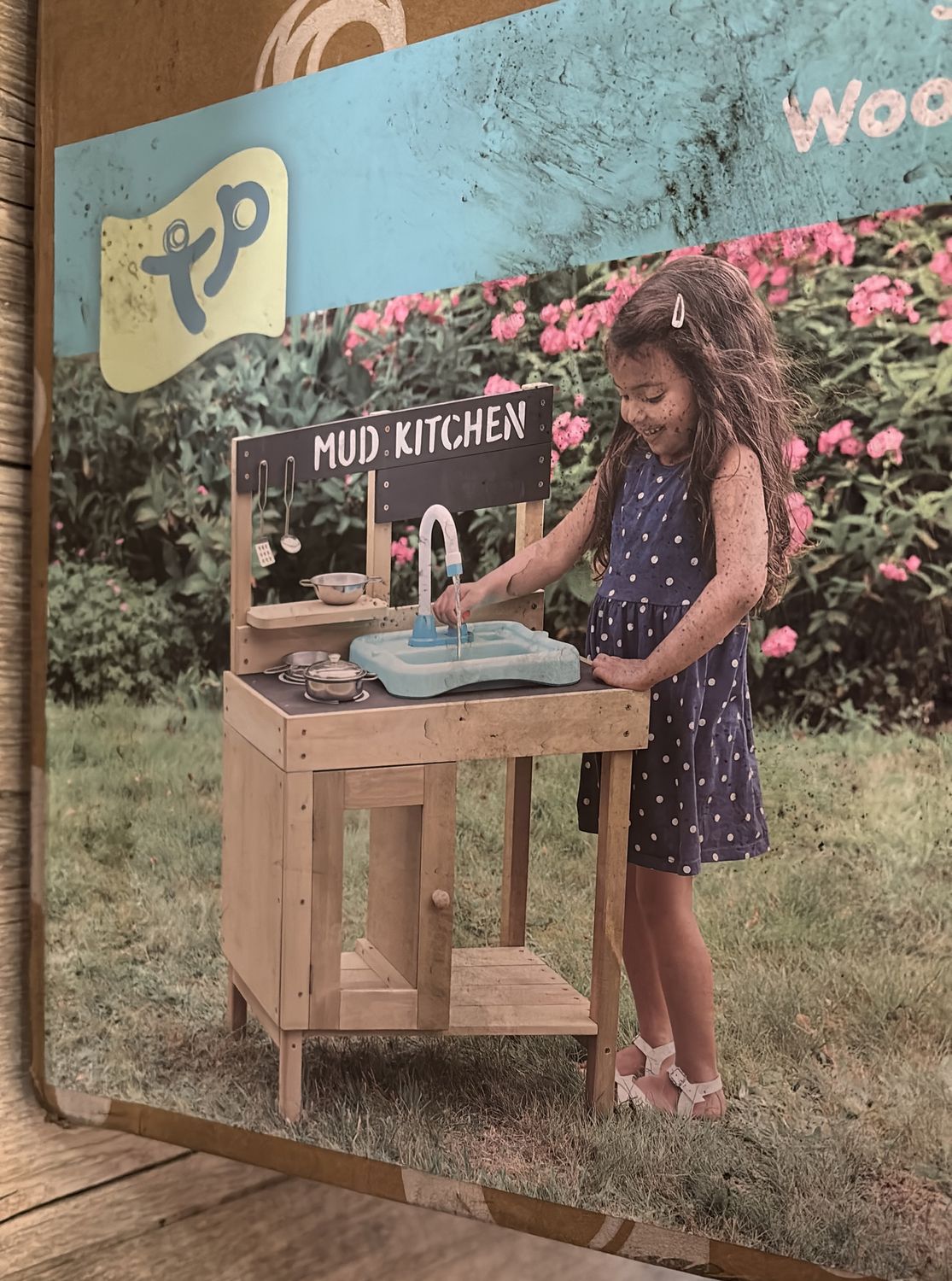 Wood mud kitchen 
