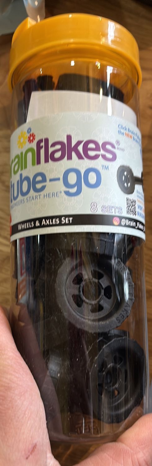 Brain flakes tube go wheels and axles 