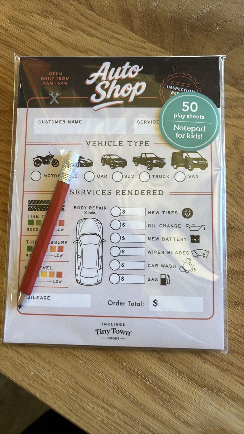 Inklings auto shop pad 