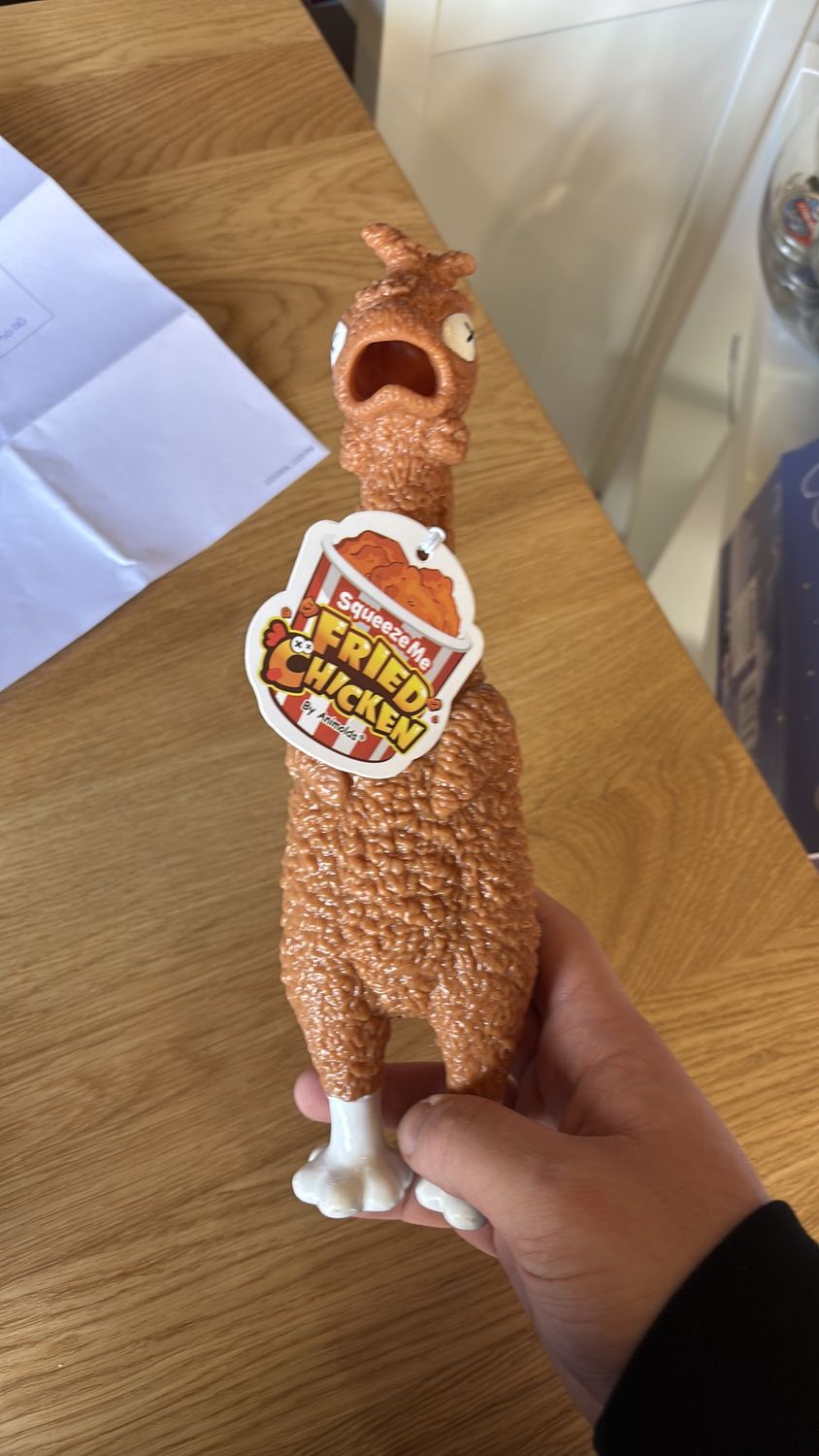 Fried rubber chicken 