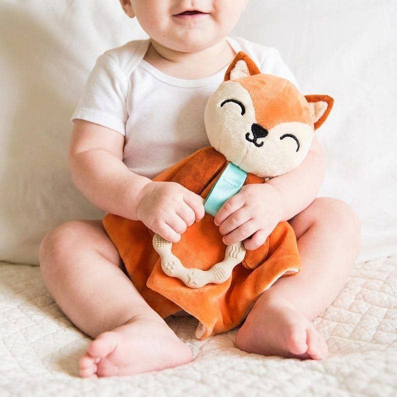 Finley Fox Lovey - Plush Teething Toy Security Blanket