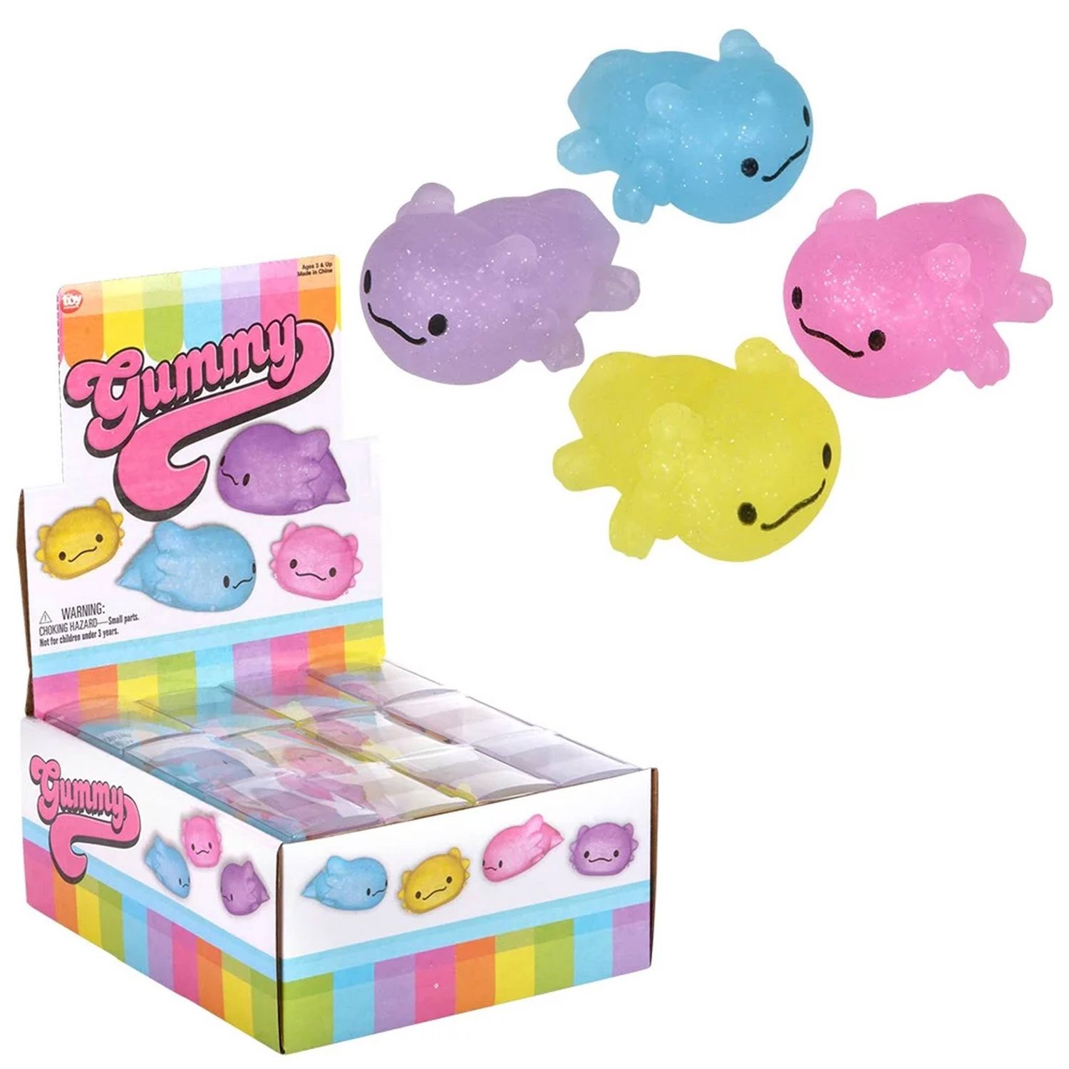 Axolotl Gummy Squeezy Fidget Kids Toy- Assorted