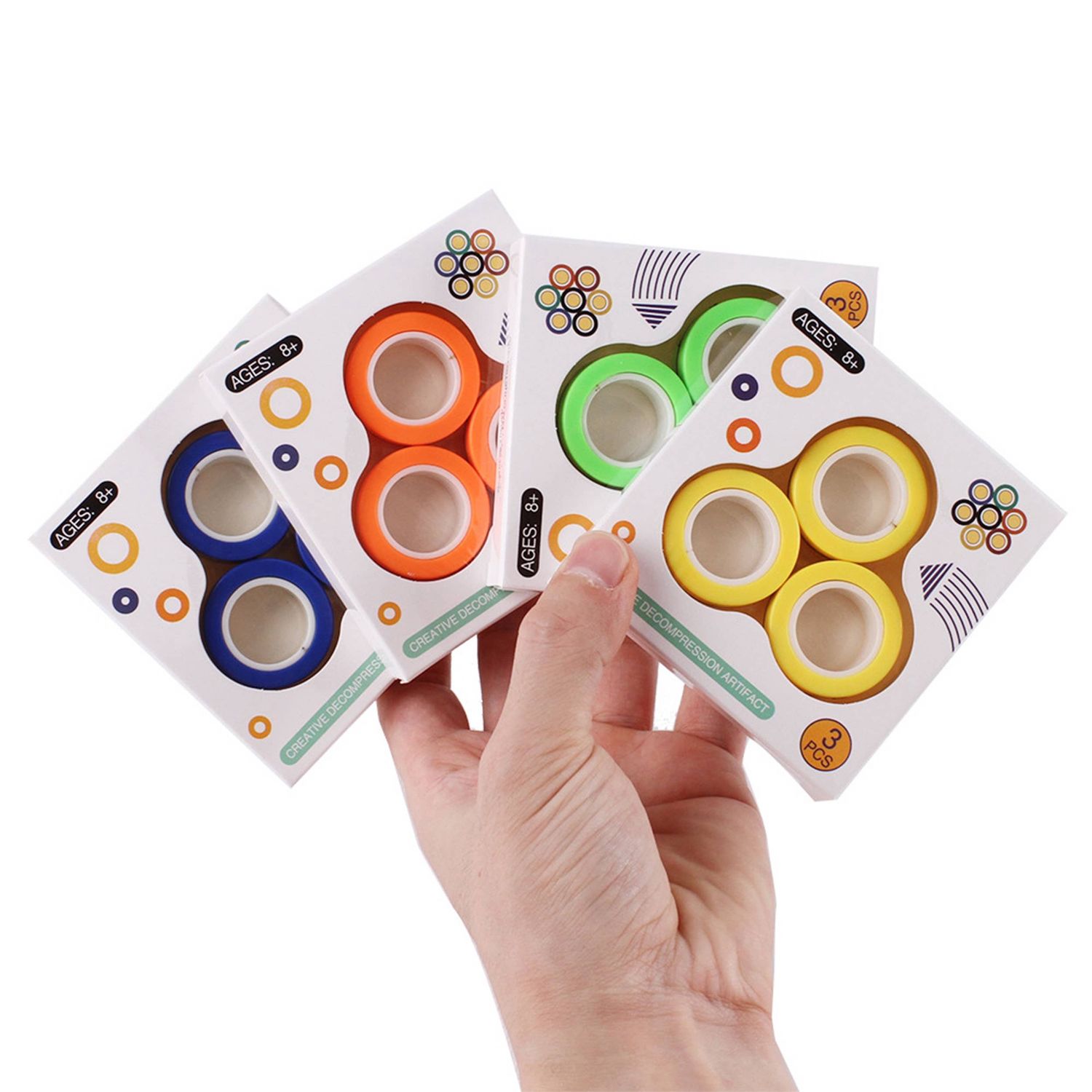 Magnetic Spinner Finger Ring Fidget Kids Toy