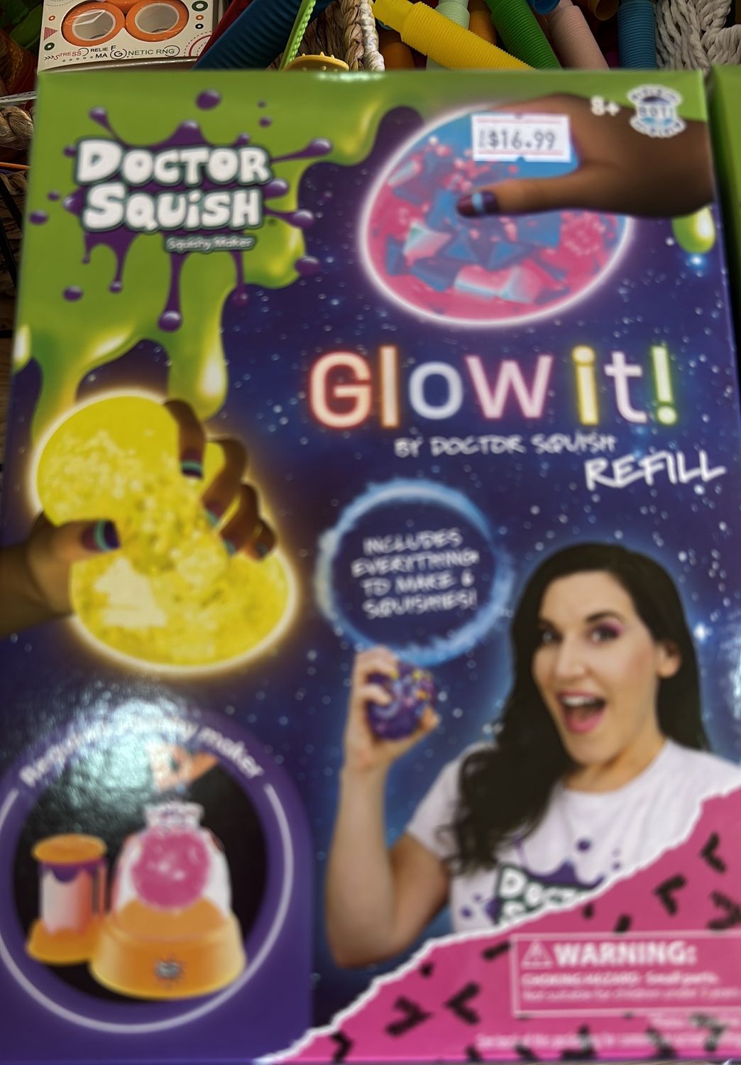Doctor squish refil pack glow in the dark 