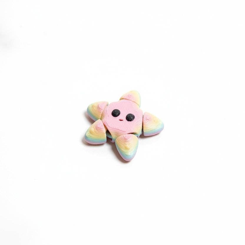 Starfish (Rainbow) • Mini 3D Printed Articulated Animal • Flexi Animals • Pocket Pets • Pocket Pals • Desk Pets [2025]*