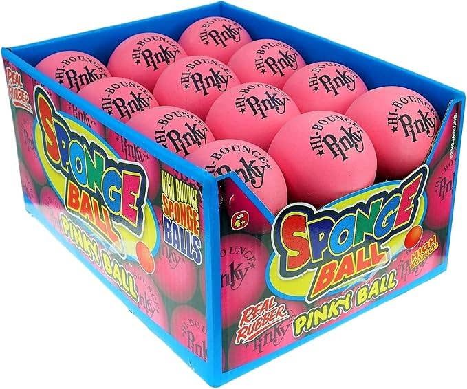 Sponge Ball Hi-Bounce Pinky Ball 24-Unit Display
