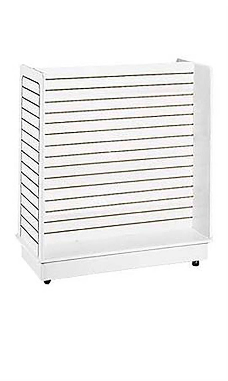 24"W X 48"D X 54"H White Slatwall Gondola 