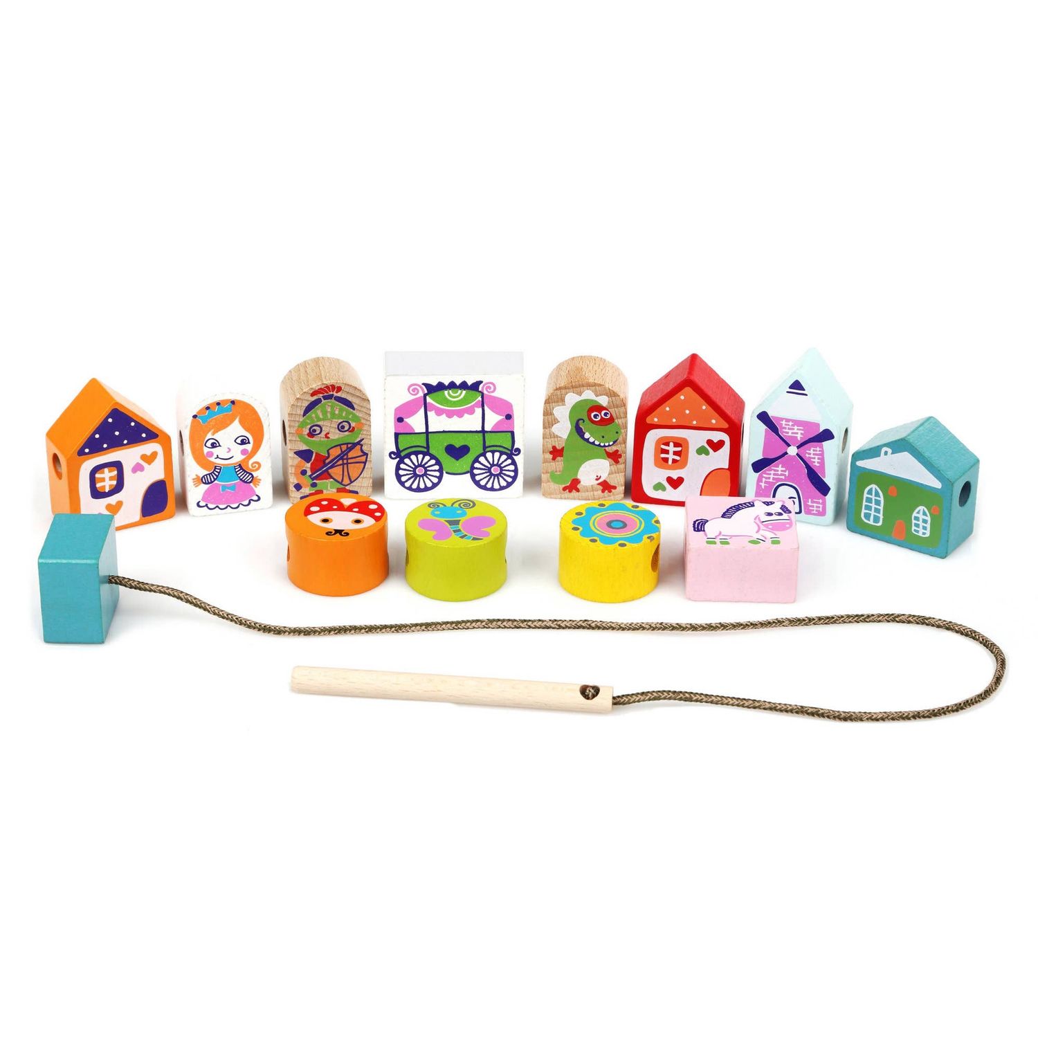 Wooden Lacing Toy - Fairytale