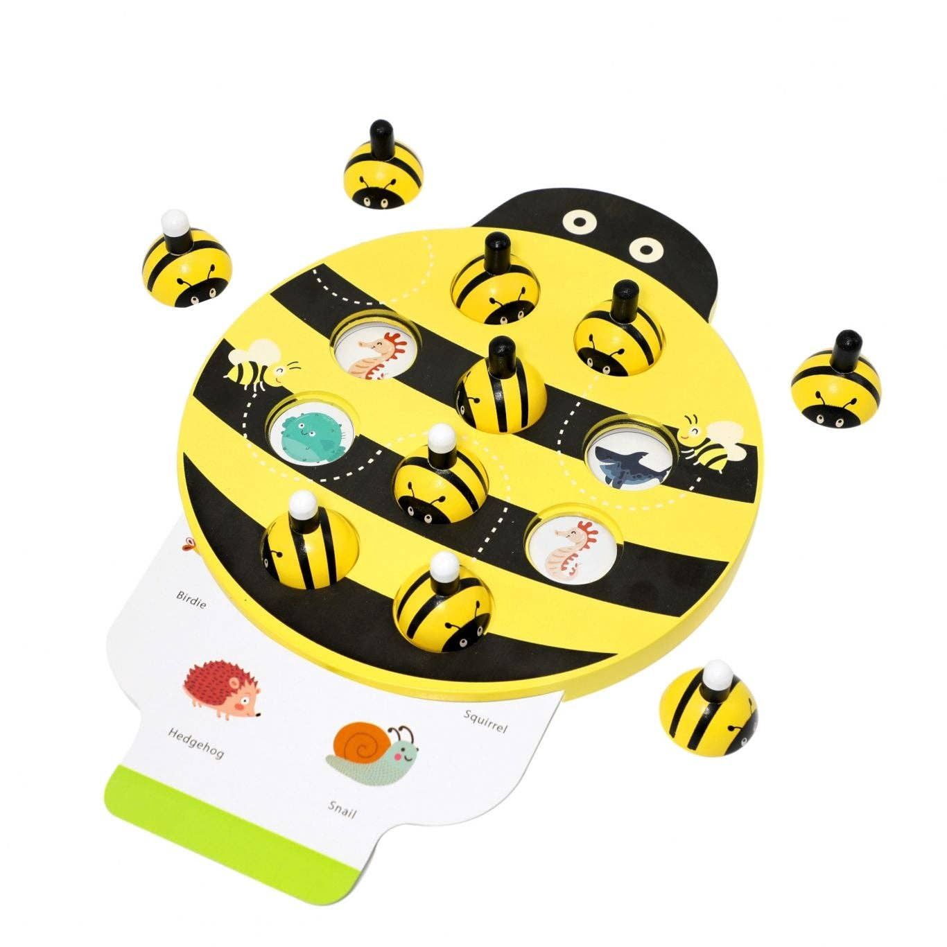 Leo &amp; Friends Bee Memory Game – Wooden Memory Matching Game