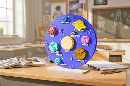 Solar System Puzzle Model – Hands-On Geography Learning Tool - STEM For Kids