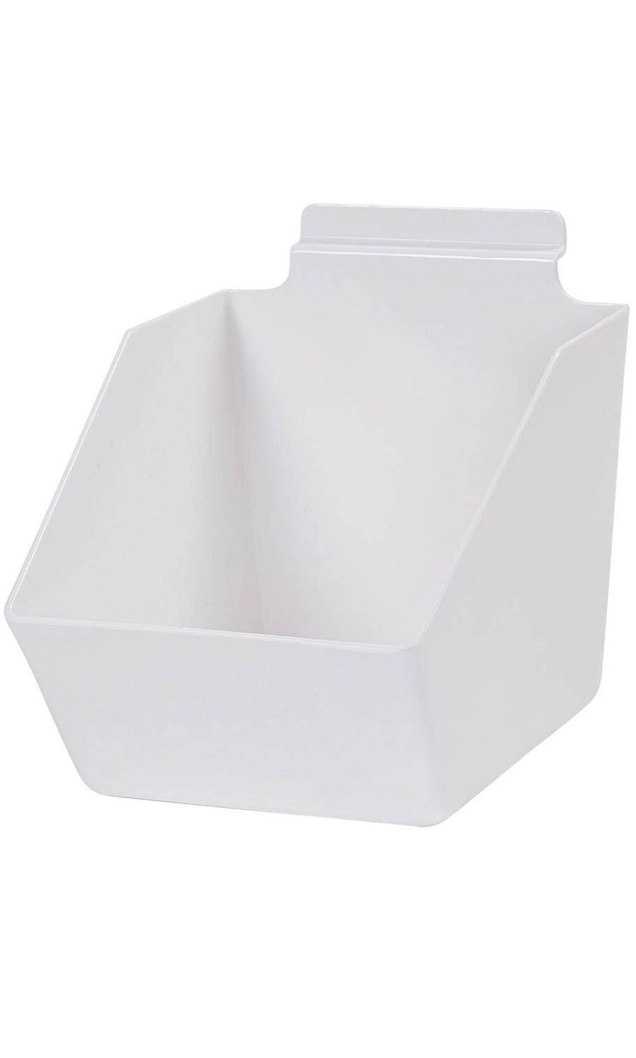 6" X 5 ½" X 7 ½" White Plastic Dump Bin 