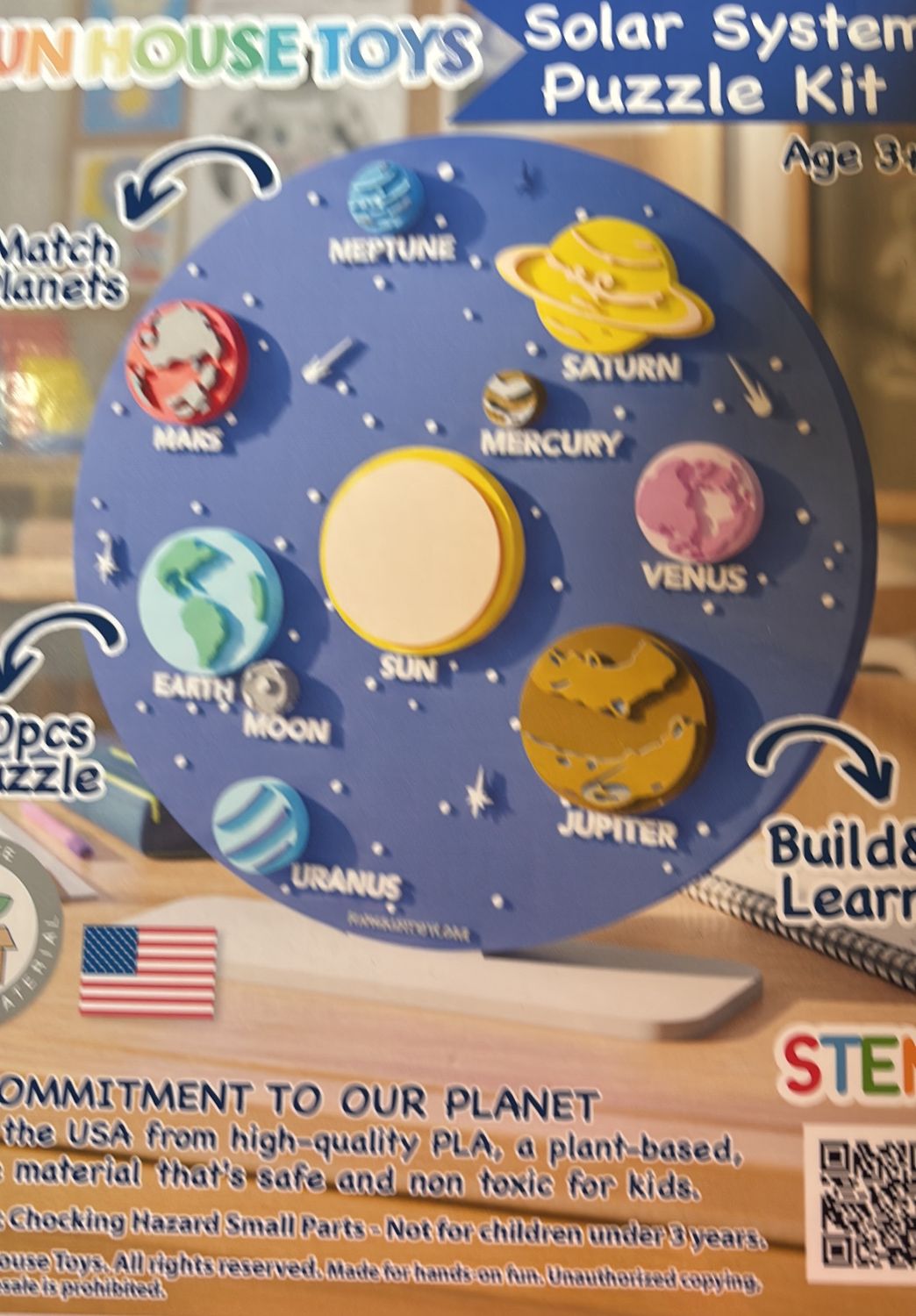 Fun house toys solar system puzzle 