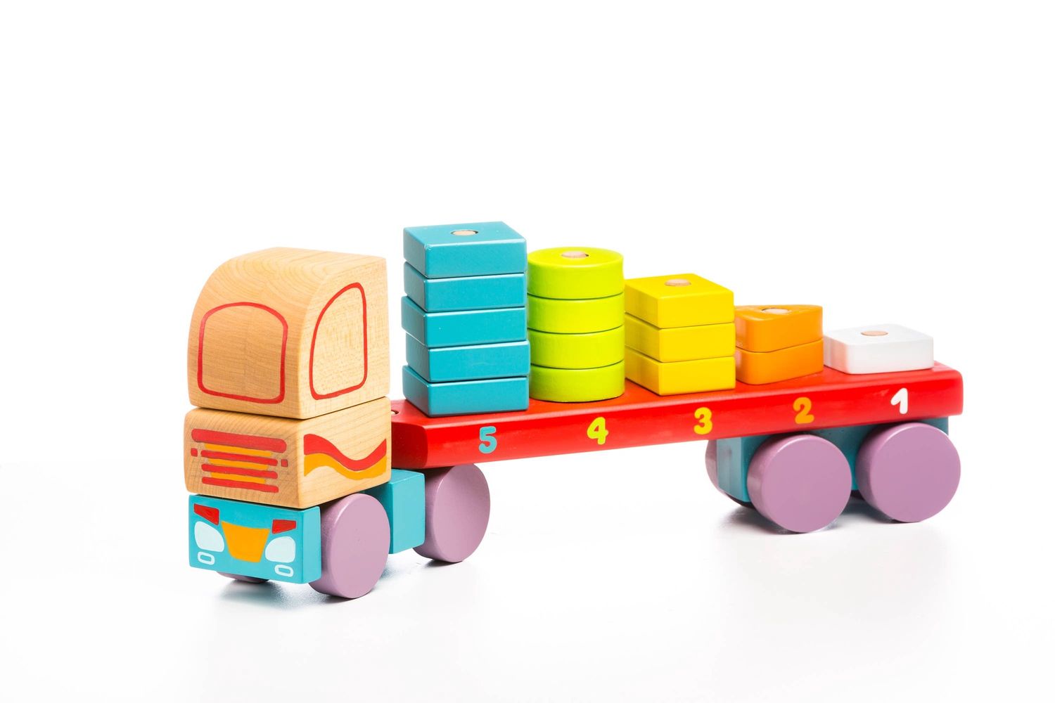 Wooden Truck with Geometric Figures LM-13