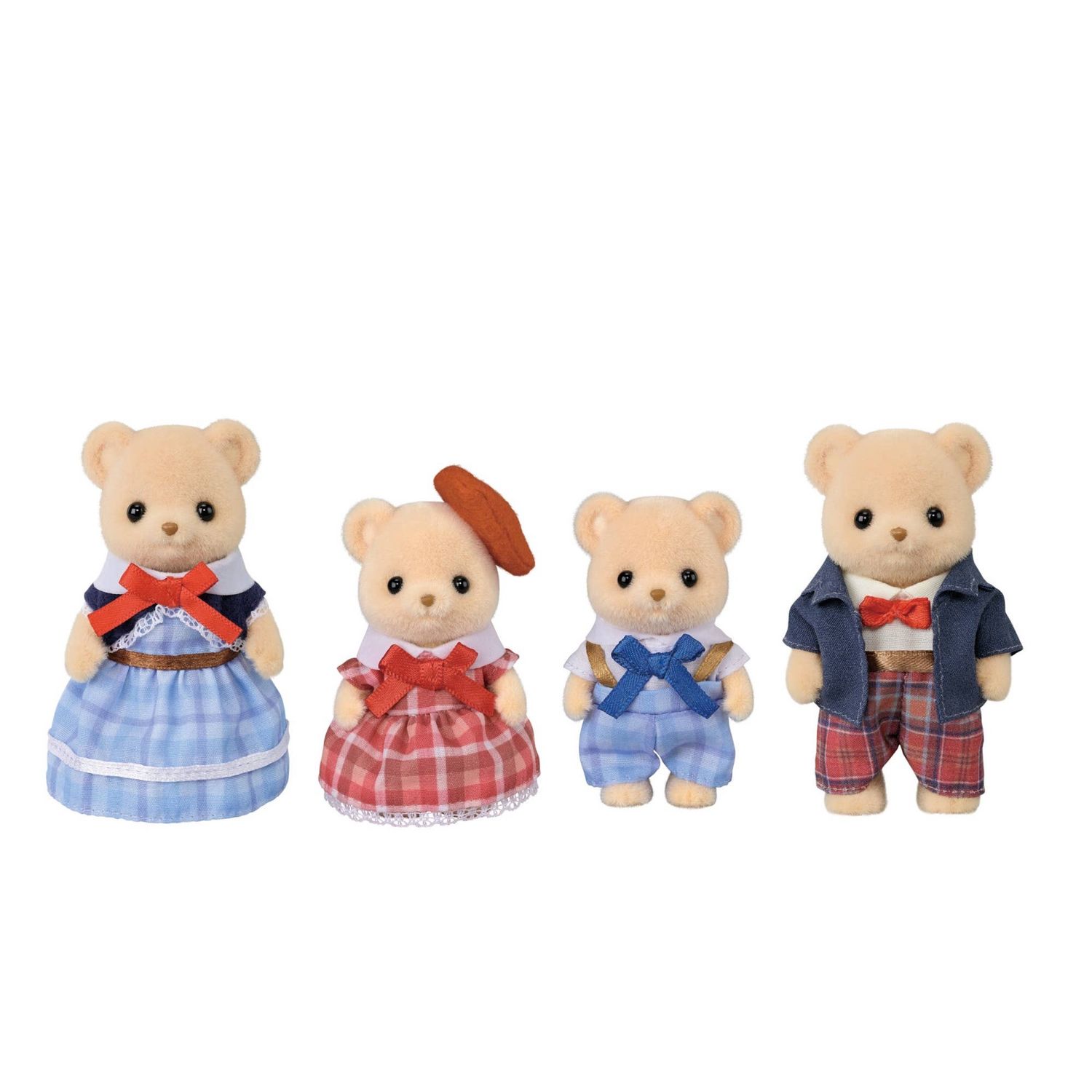 Calico Critters Biscuit Bear Family, 4 Doll Figures