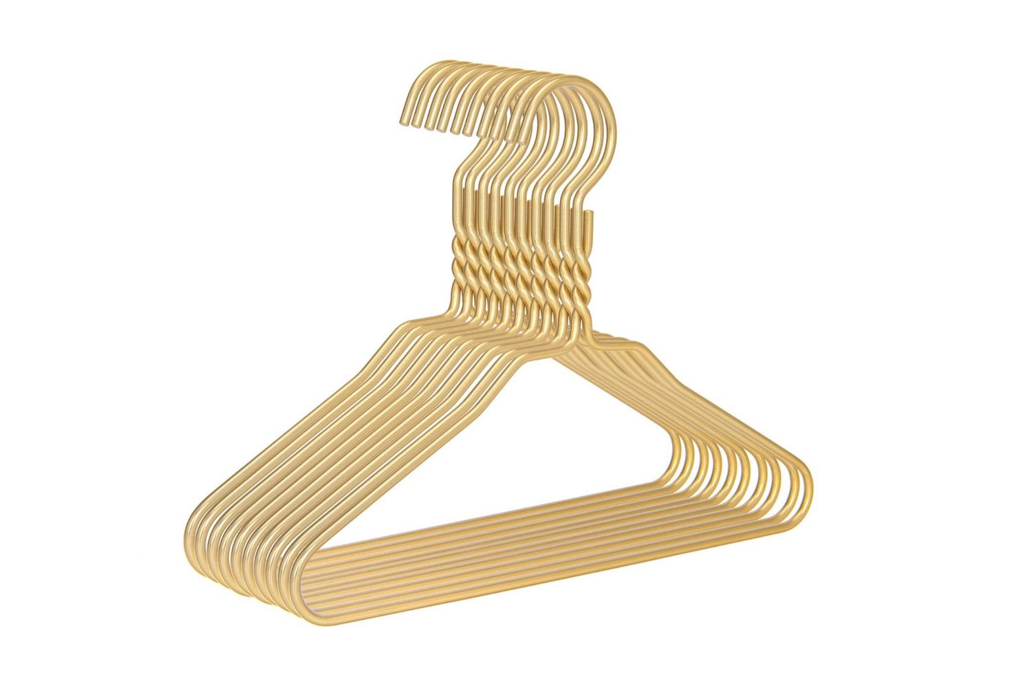 AL22 - 12" Kids size Gold Aluminum Hangers - 100 Hangers