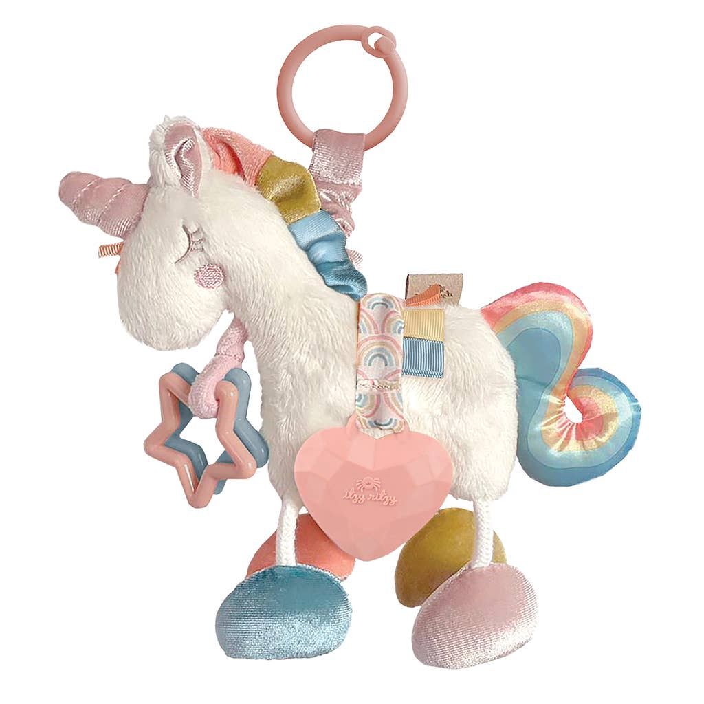 Itzy Friends Link &amp; Love™ Activity Plush with Teether Toy: Unicorn
