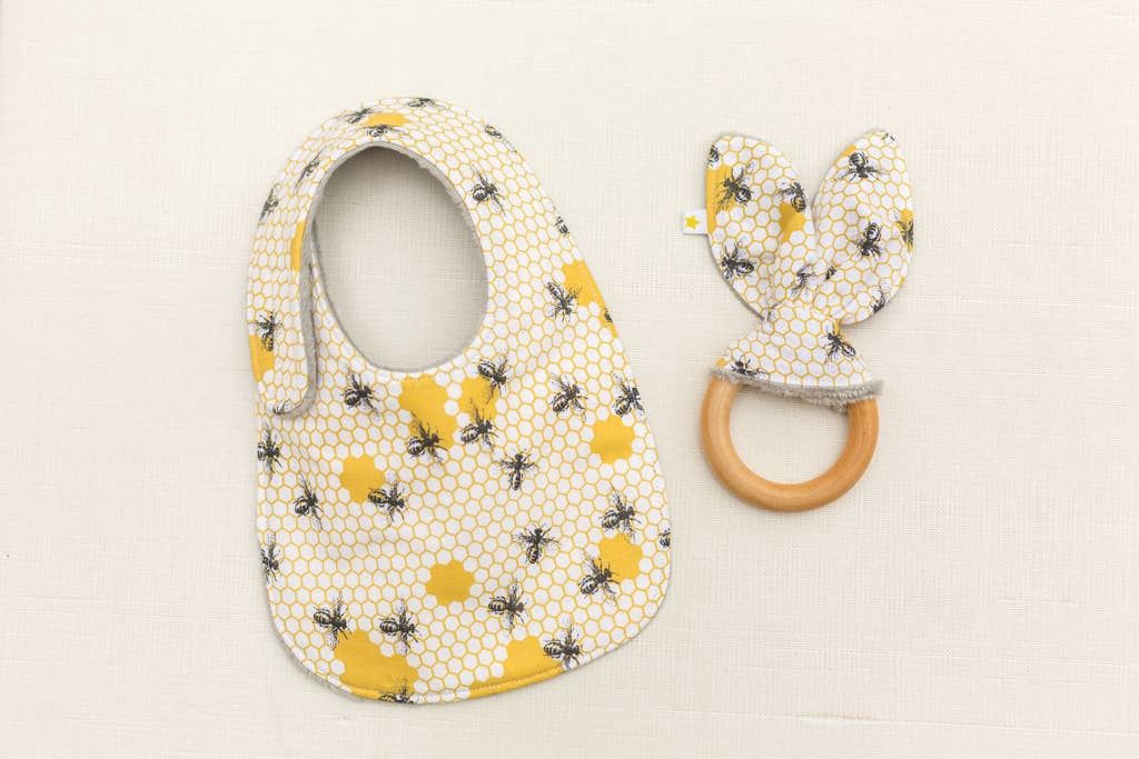 Meant to Bee Bib in Yellow