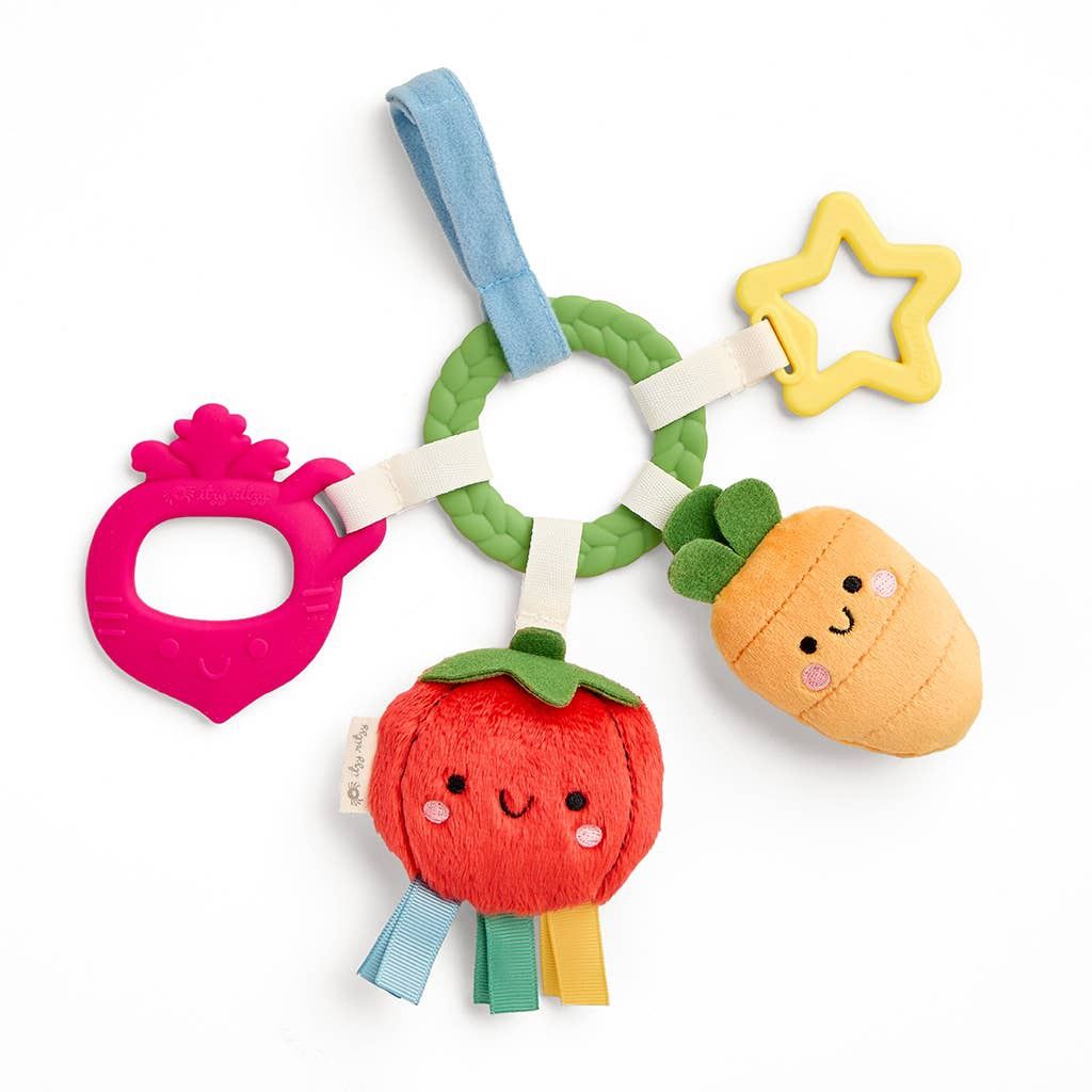 Bitzy Busy Ring™ Teething Activity Toy: Veggie