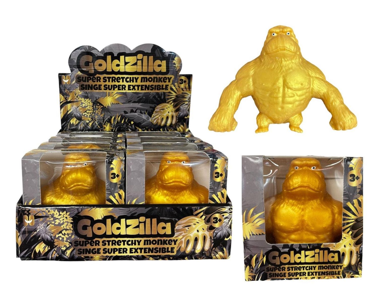 Goldzilla - Viral Stretchee Monkee Toy 