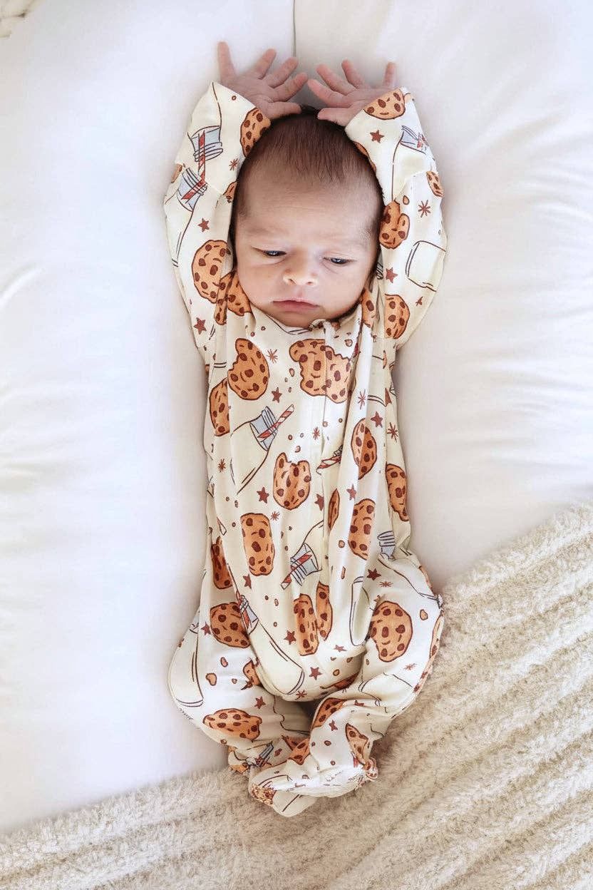 Cookie Cuddles Zipper Footie: 6-12 months