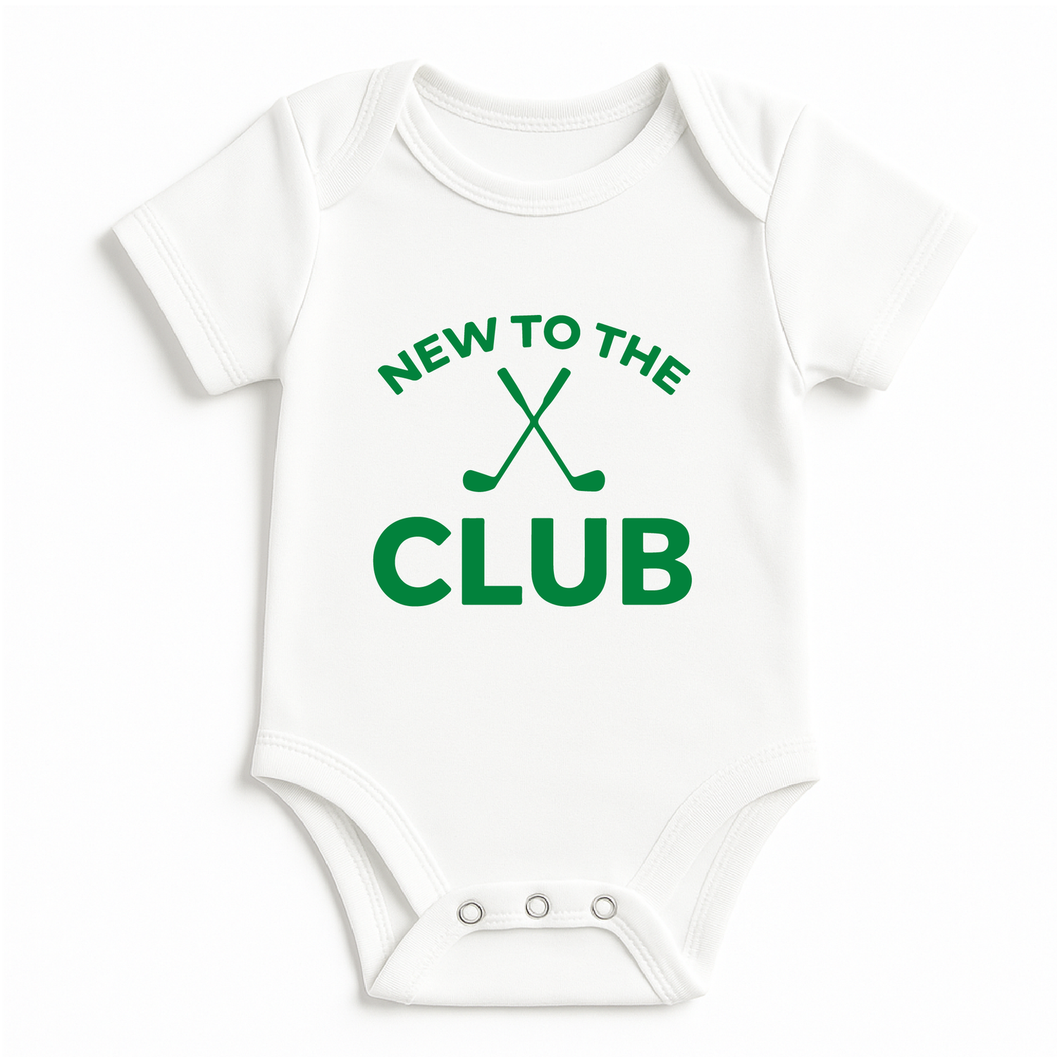 Golf Baby Onesie, Baby Shower Gift, New to the Club: White / 0-3 Months