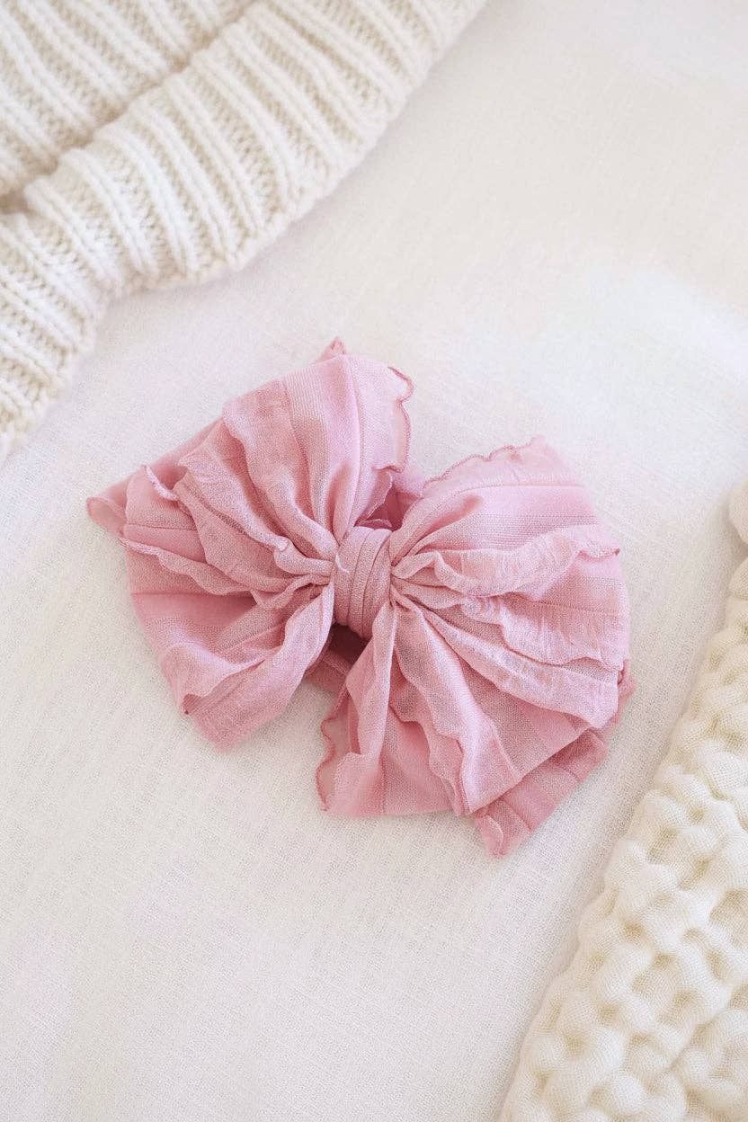 Large Ruffle Knit Bow | Sweet &amp; Simple: Crepe