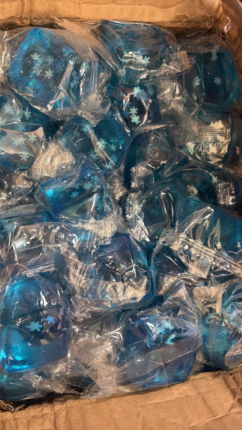 Square snowflake squishy blue
