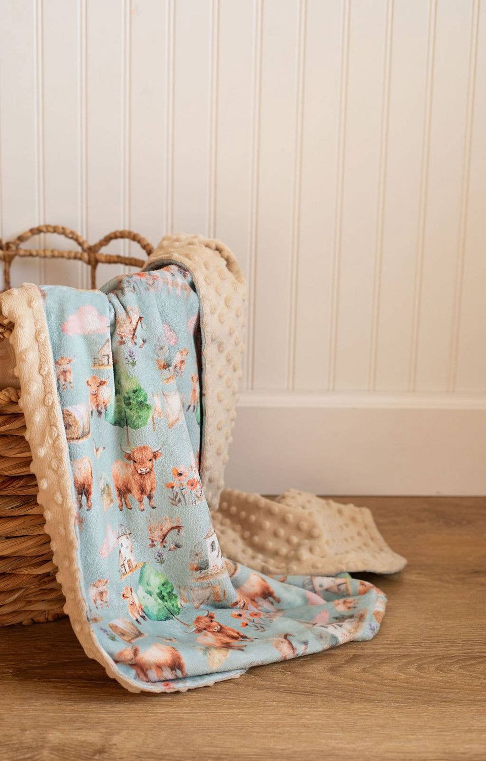 Mini Minky Blanket Highland Cow