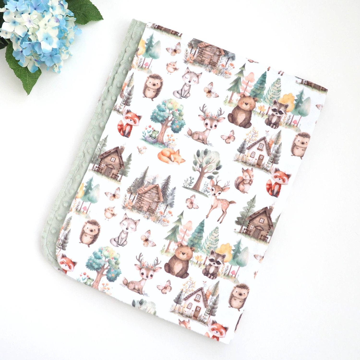 Baby &amp; Toddler Minky Blanket - Woodsy Woodland