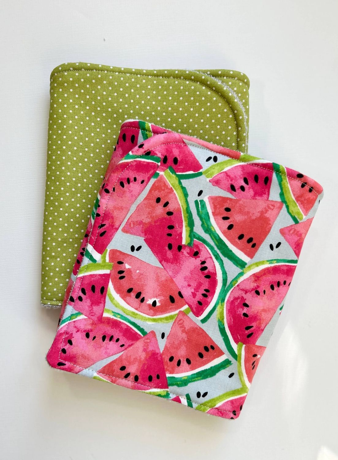 Watermelon Whimsy Burp Cloth, set of 2